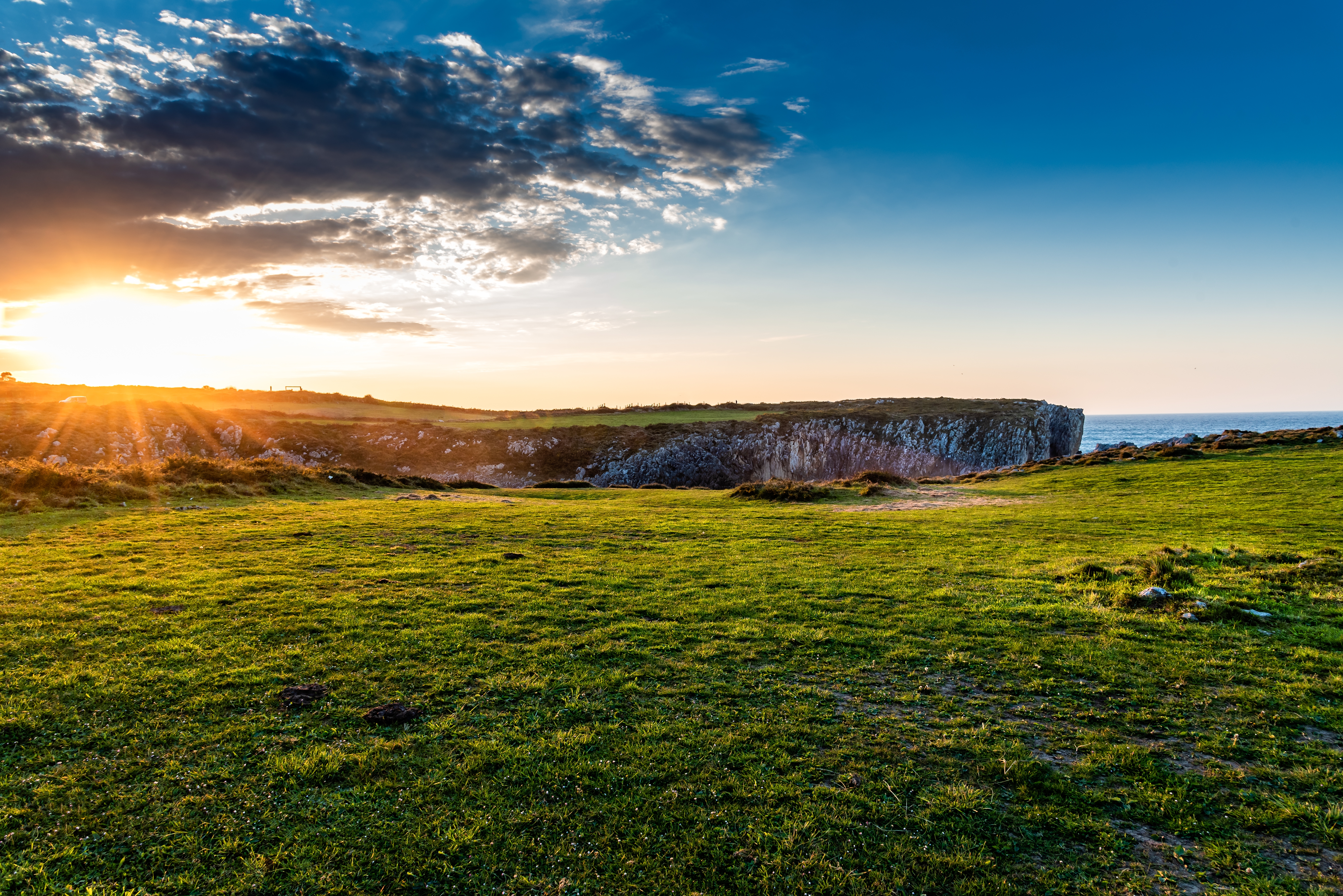 California coastal fields at sunrise